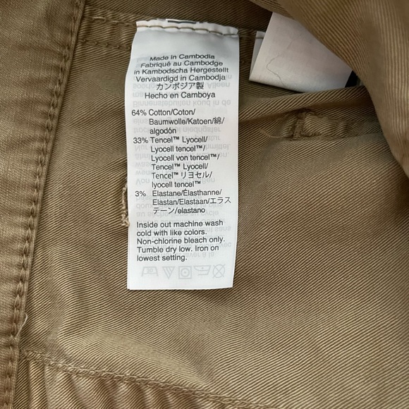 NEW Madewell Tan Stovepipe Fatigue Pants Tencel Lyocell Edition US 27 - Picture 9 of 9